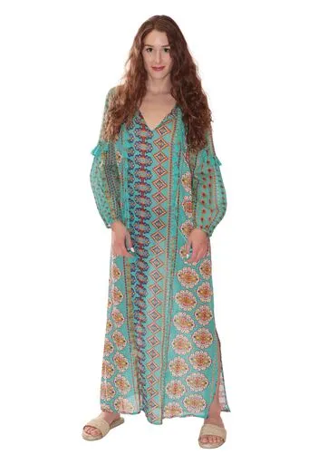 BODRUM TUNIC TURQUOISE & MULTI