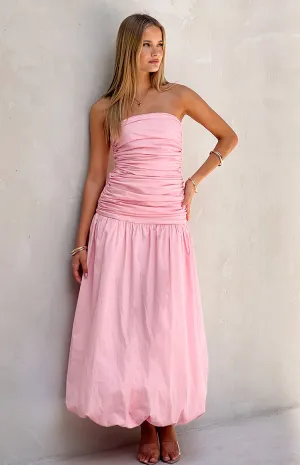 Boulevard Pink Strapless Maxi Dress