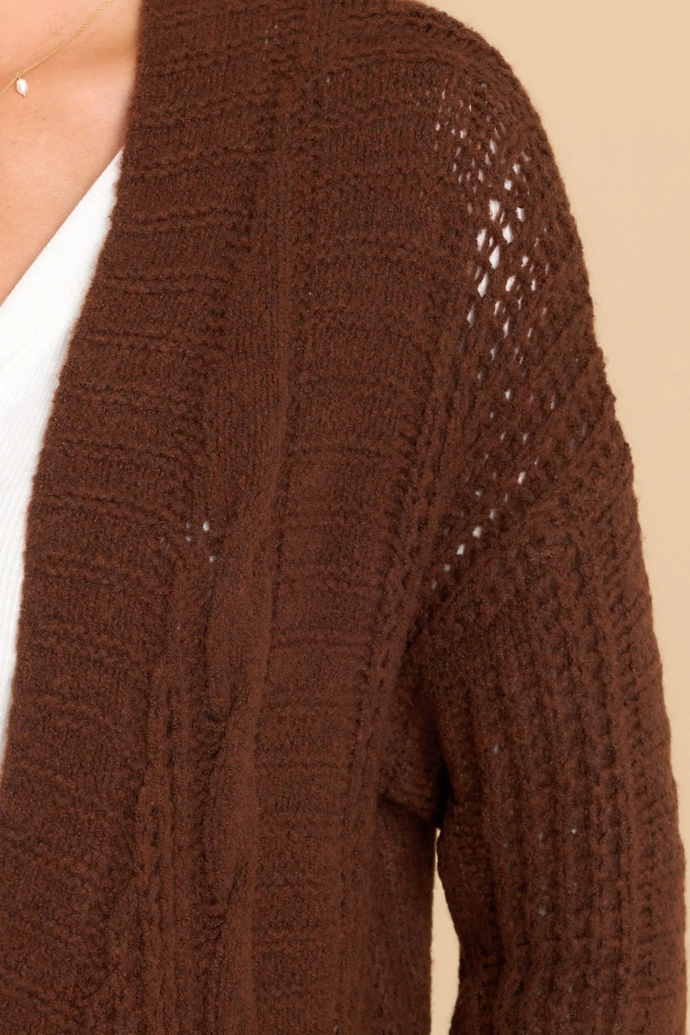 By The Fireplace Brown Cardigan