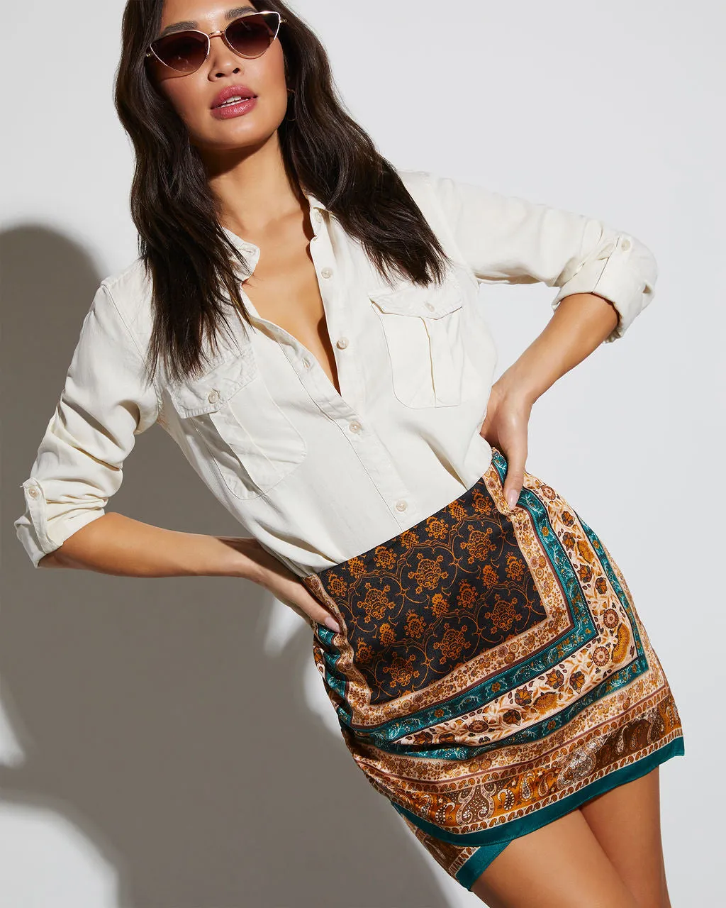 Cairo Printed Mini Skirt