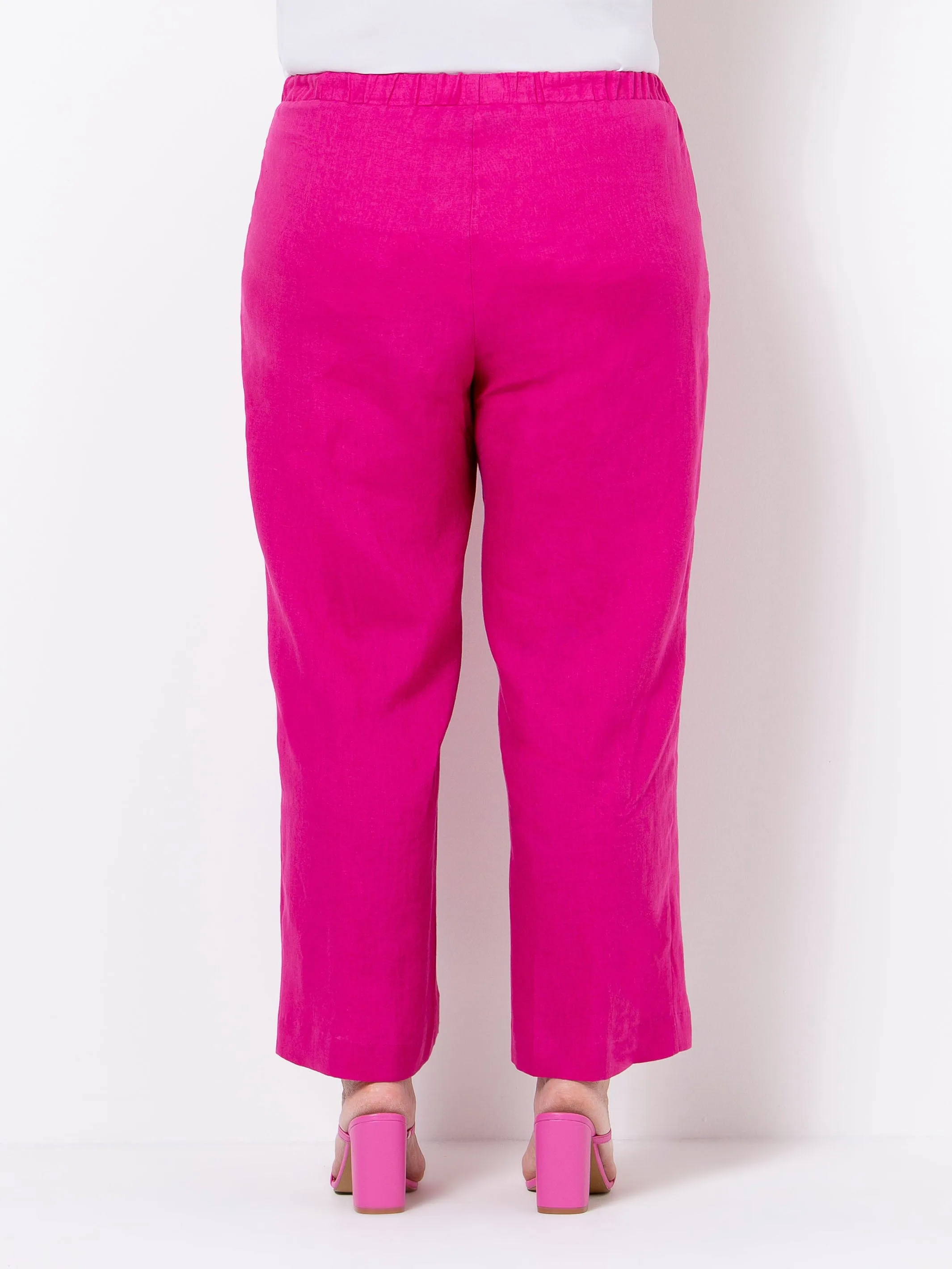 Cerise Linen Pant