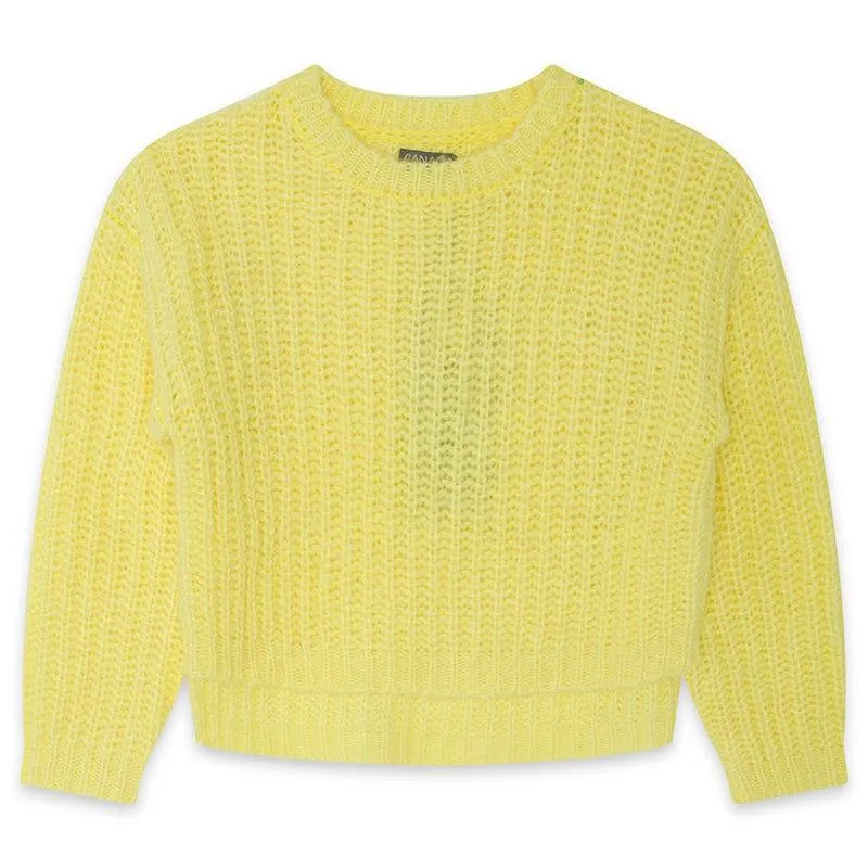 CLEARANCE SALE - Canada House - Girls Cap Code Yellow Jumper with Matching Grey Skirt