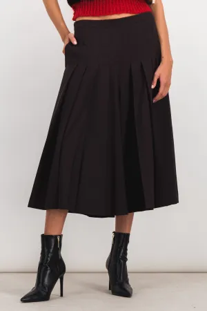 Cropped culotte virgin wool pants