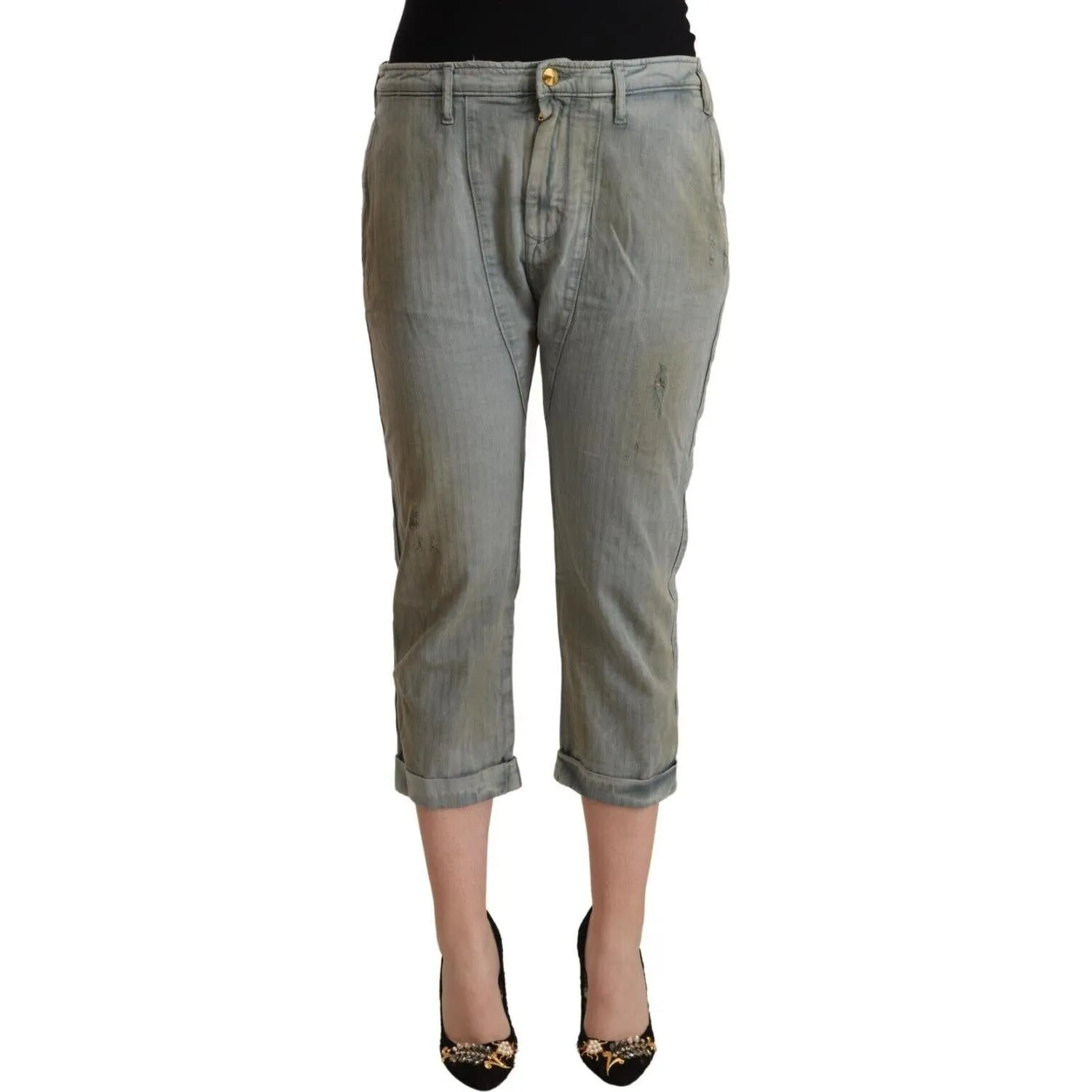 CYCLE Chic Mid Waist Cropped Skinny Pants