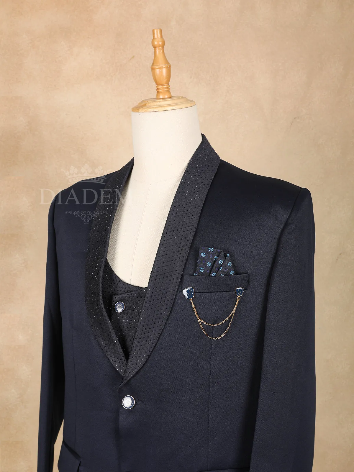 Dark Blue Men's Suit