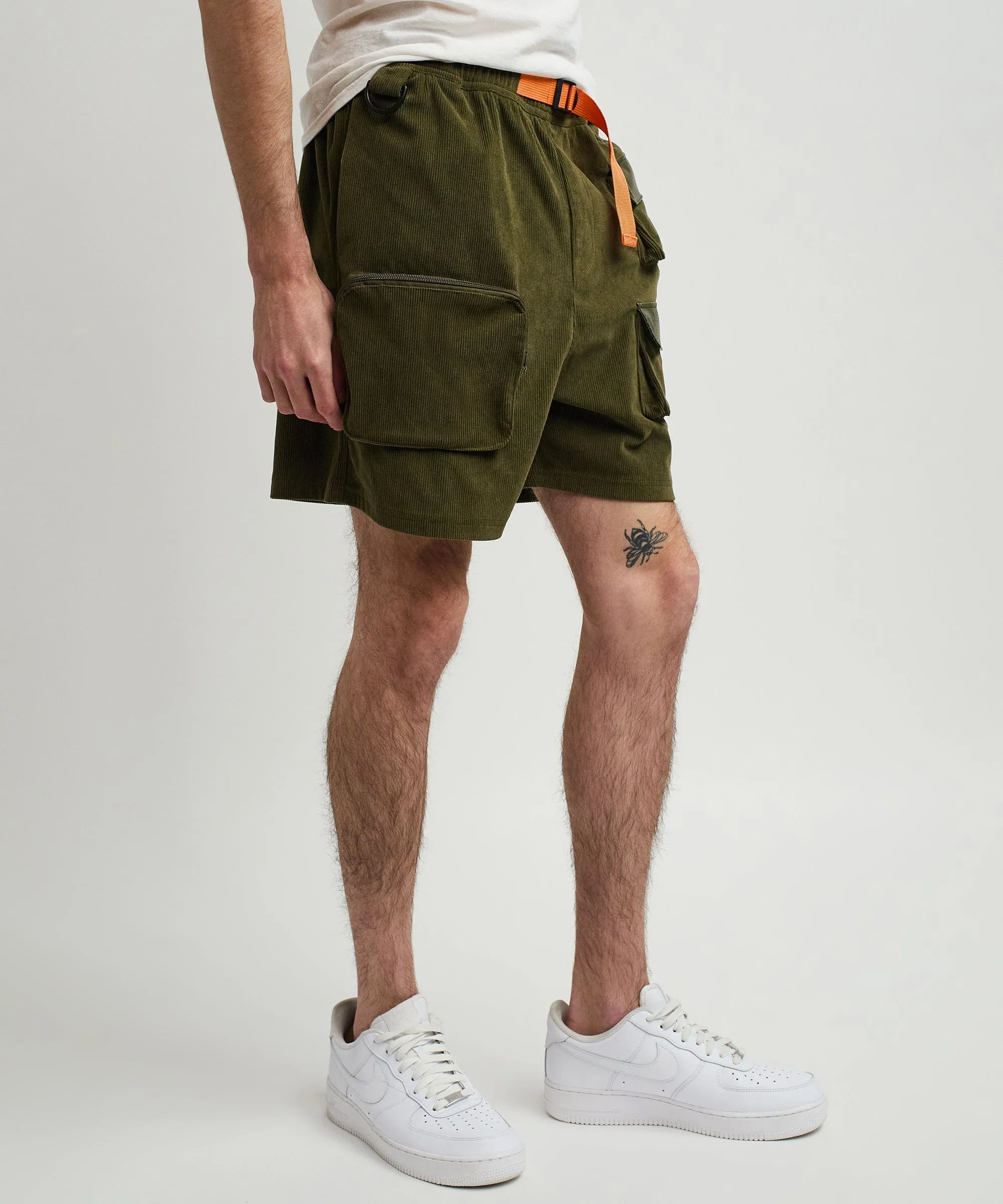 Delta Utility Corduroy Cargo Shorts - Green