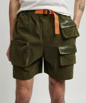 Delta Utility Corduroy Cargo Shorts - Green