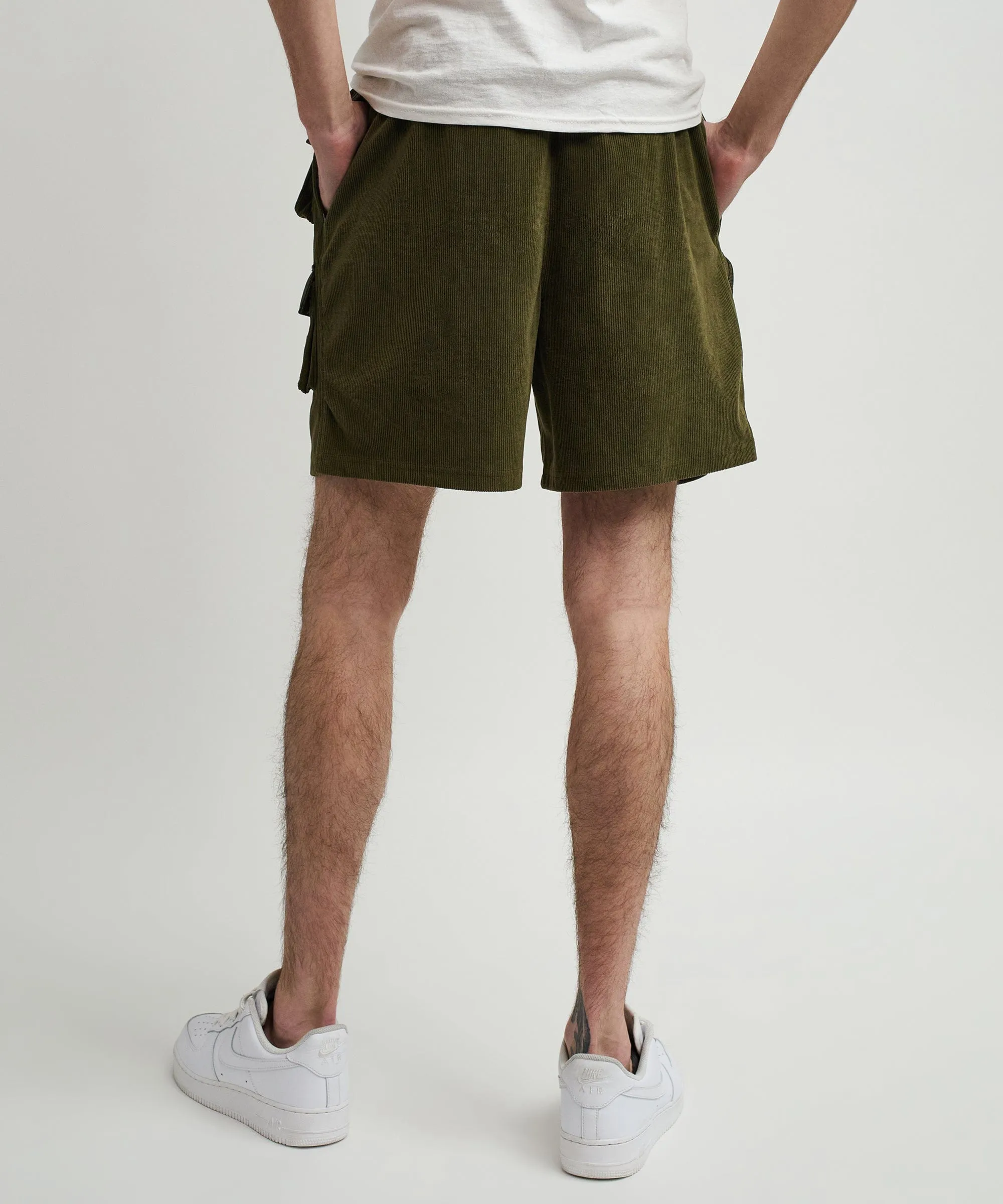 Delta Utility Corduroy Cargo Shorts - Green