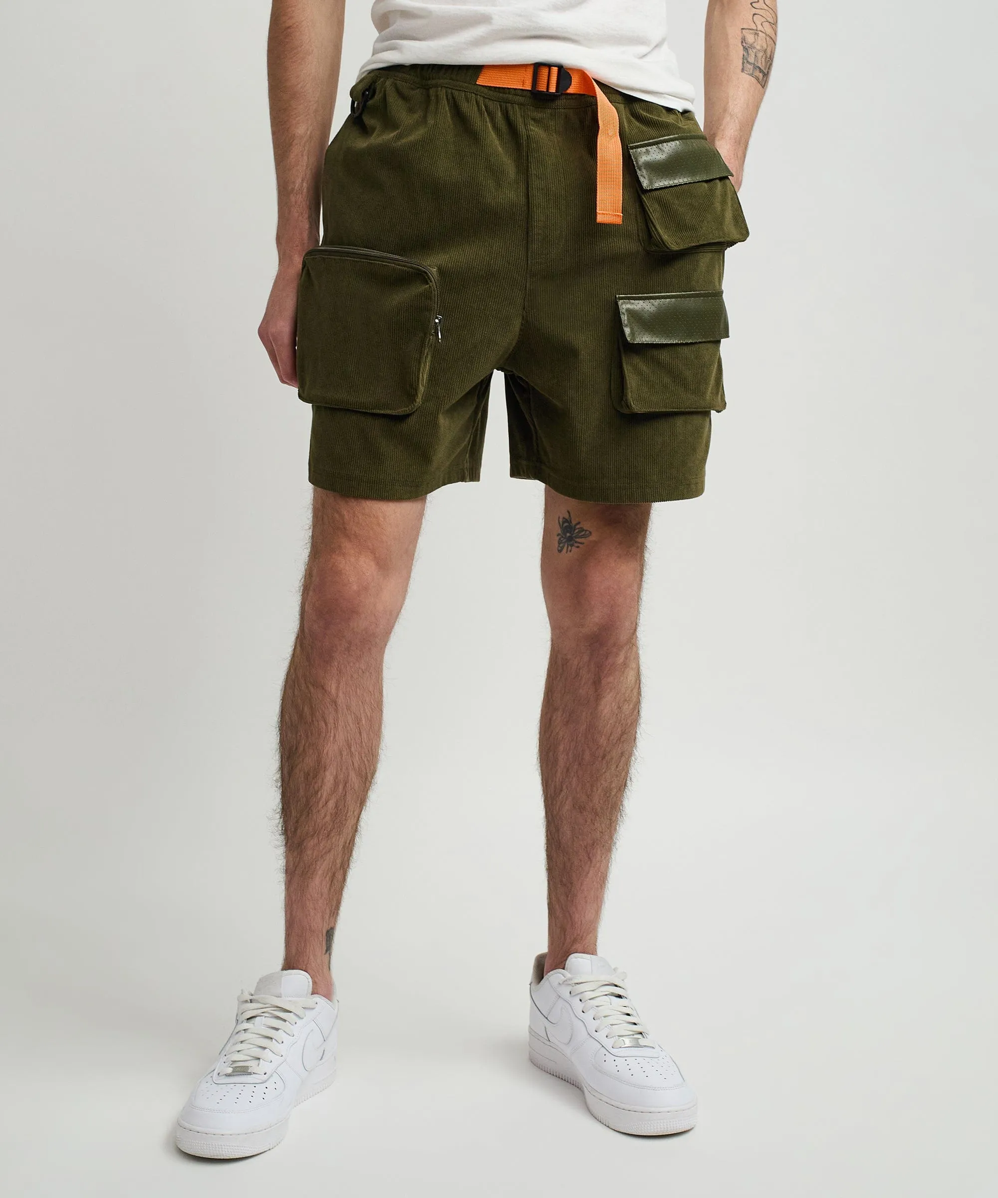 Delta Utility Corduroy Cargo Shorts - Green