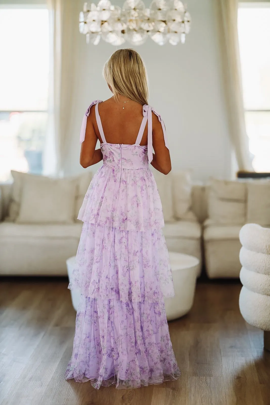 Don't Make Me Blush Maxi Gown - Lavender