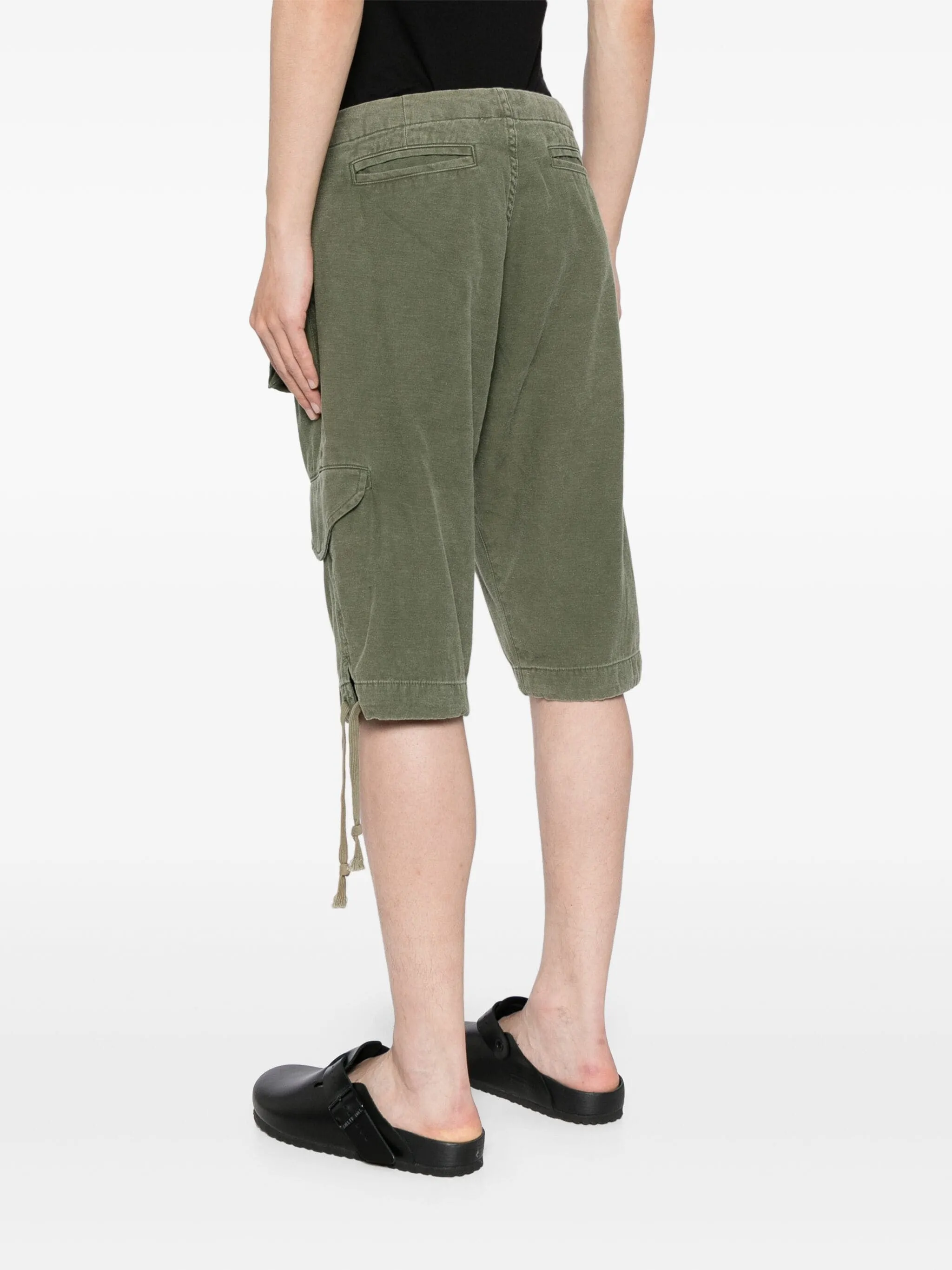 DRAWSTRING CARGO COTTON SHORTS