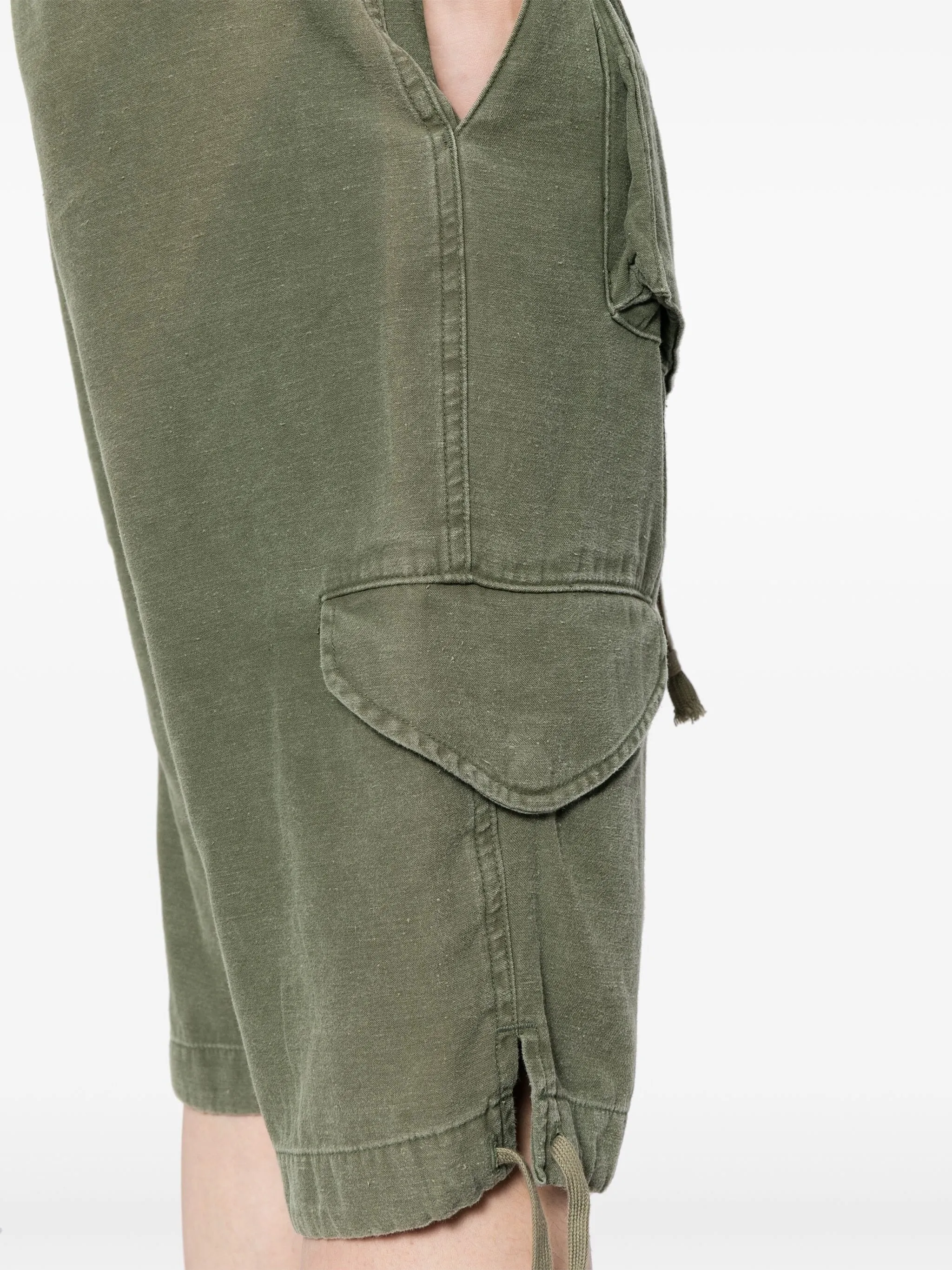 DRAWSTRING CARGO COTTON SHORTS