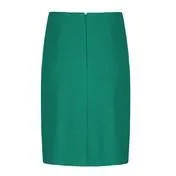 Emerald Boiled Wool A-Line Panel Skirt