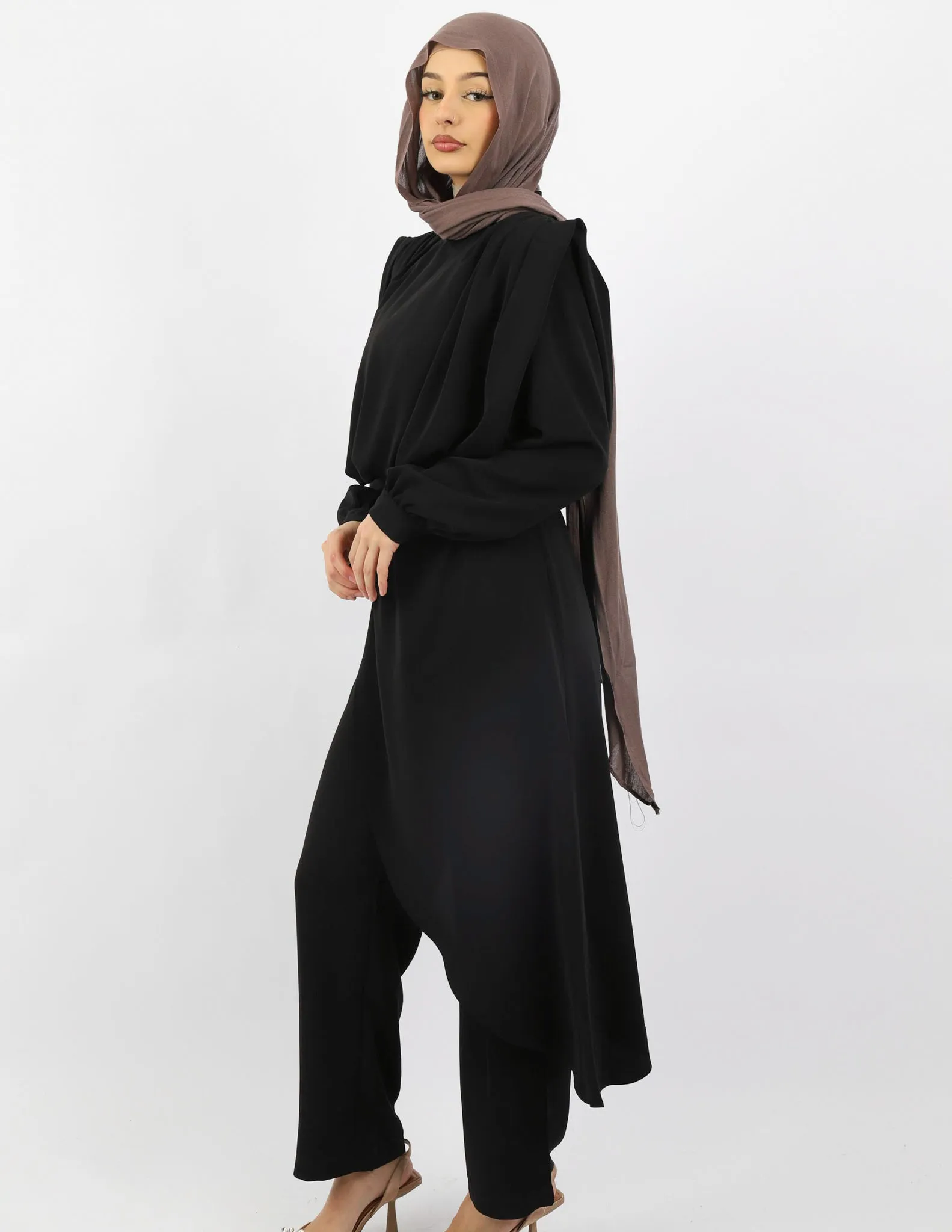 Escape Azora Asymmetric Blouse and Pants Set