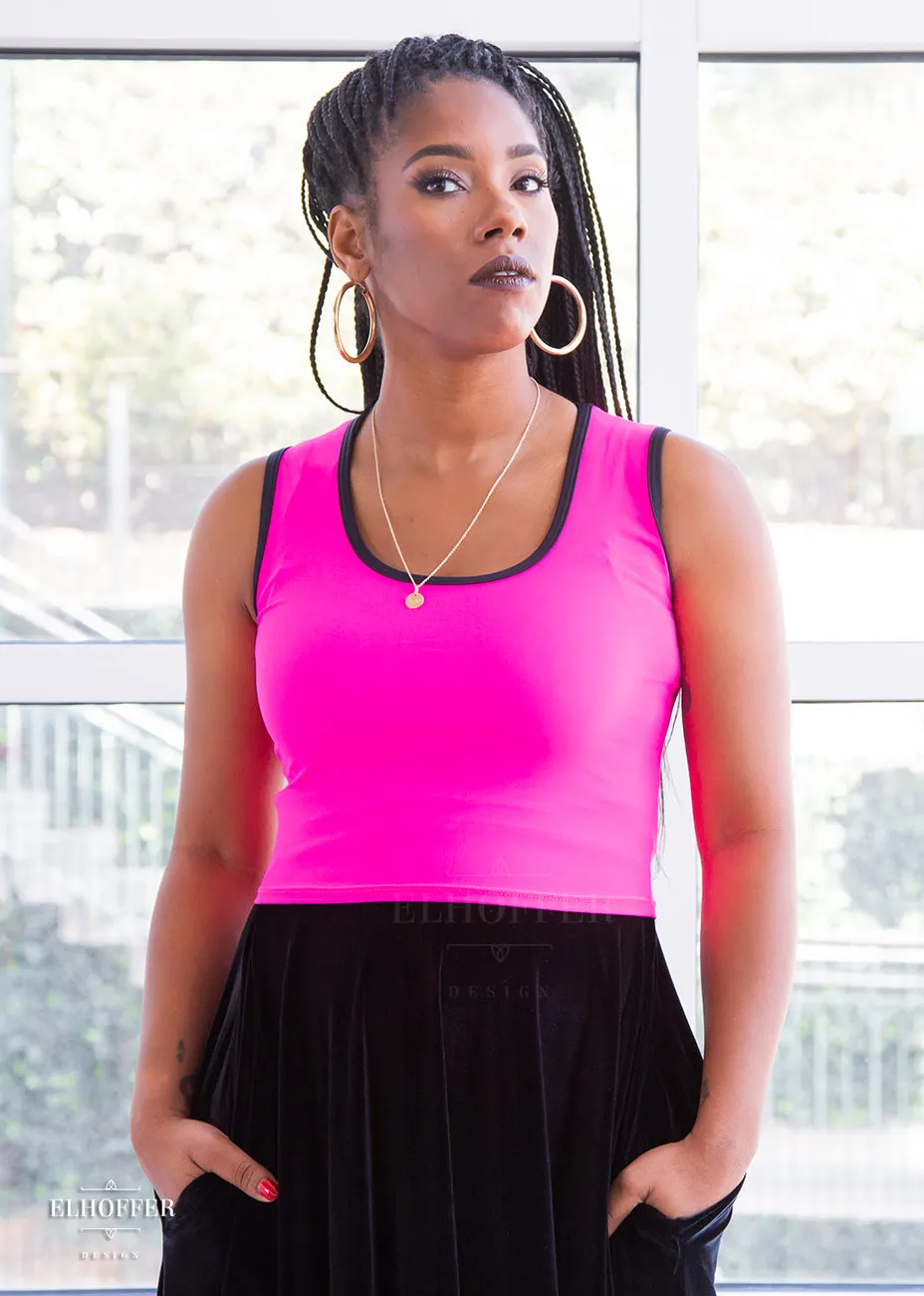 Essential Buffy Crop Top - Hot Pink