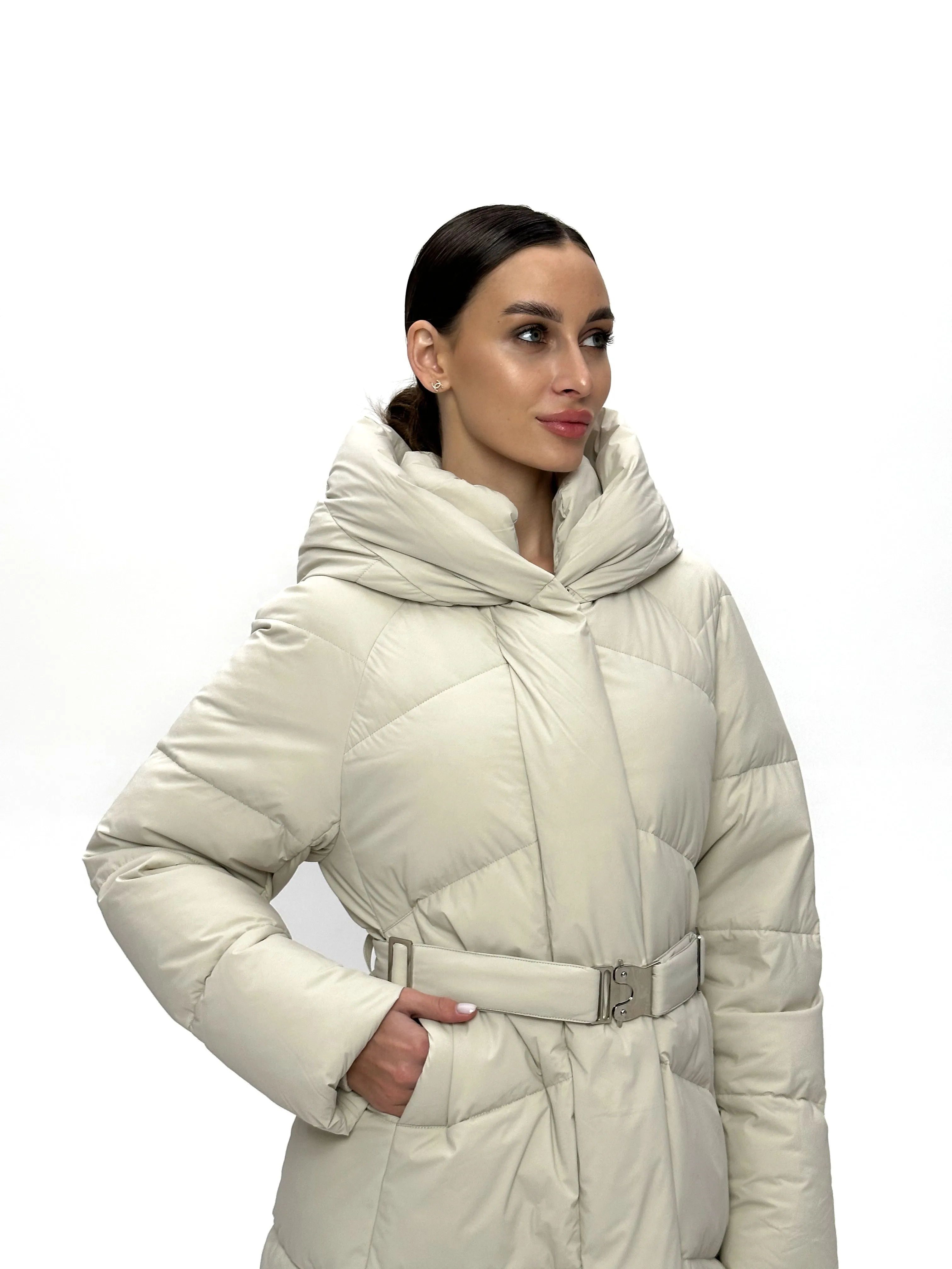 Fleur Premium Performance Down Fill Belted Coat