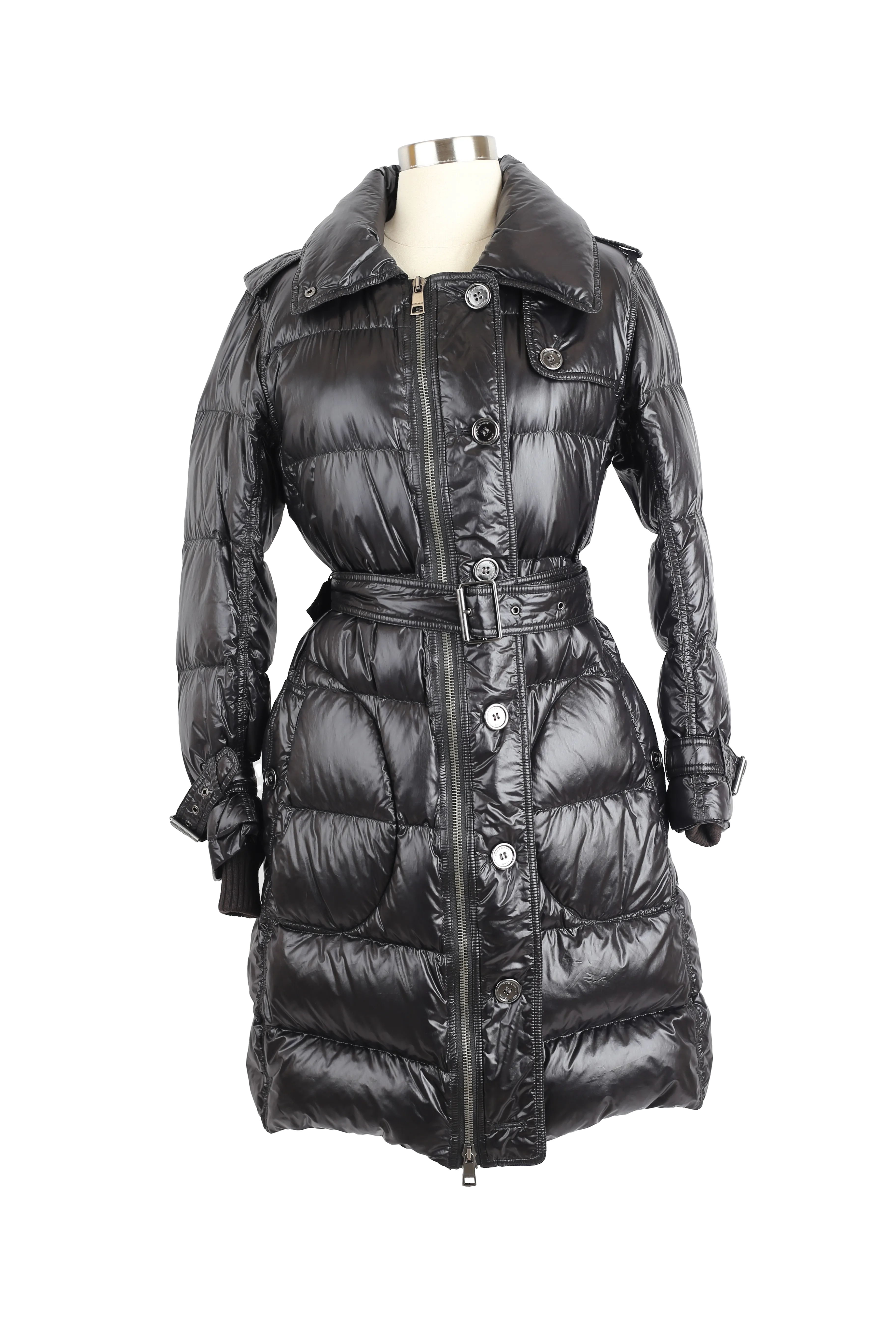 Glossy Down Parka Coat