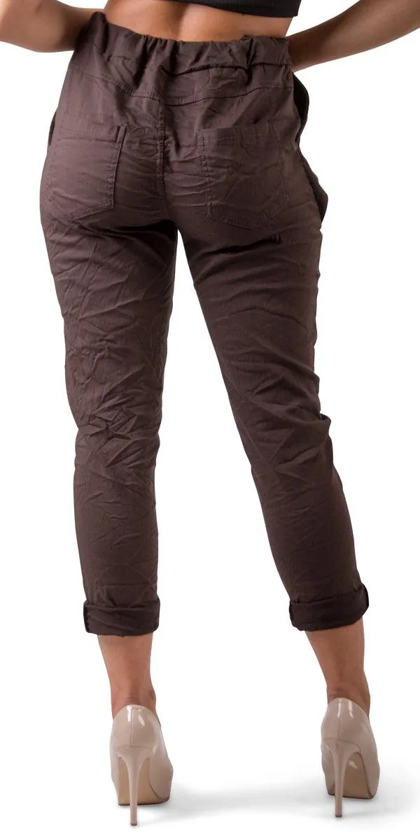 Grommet Pocket Tie-Waist Pants