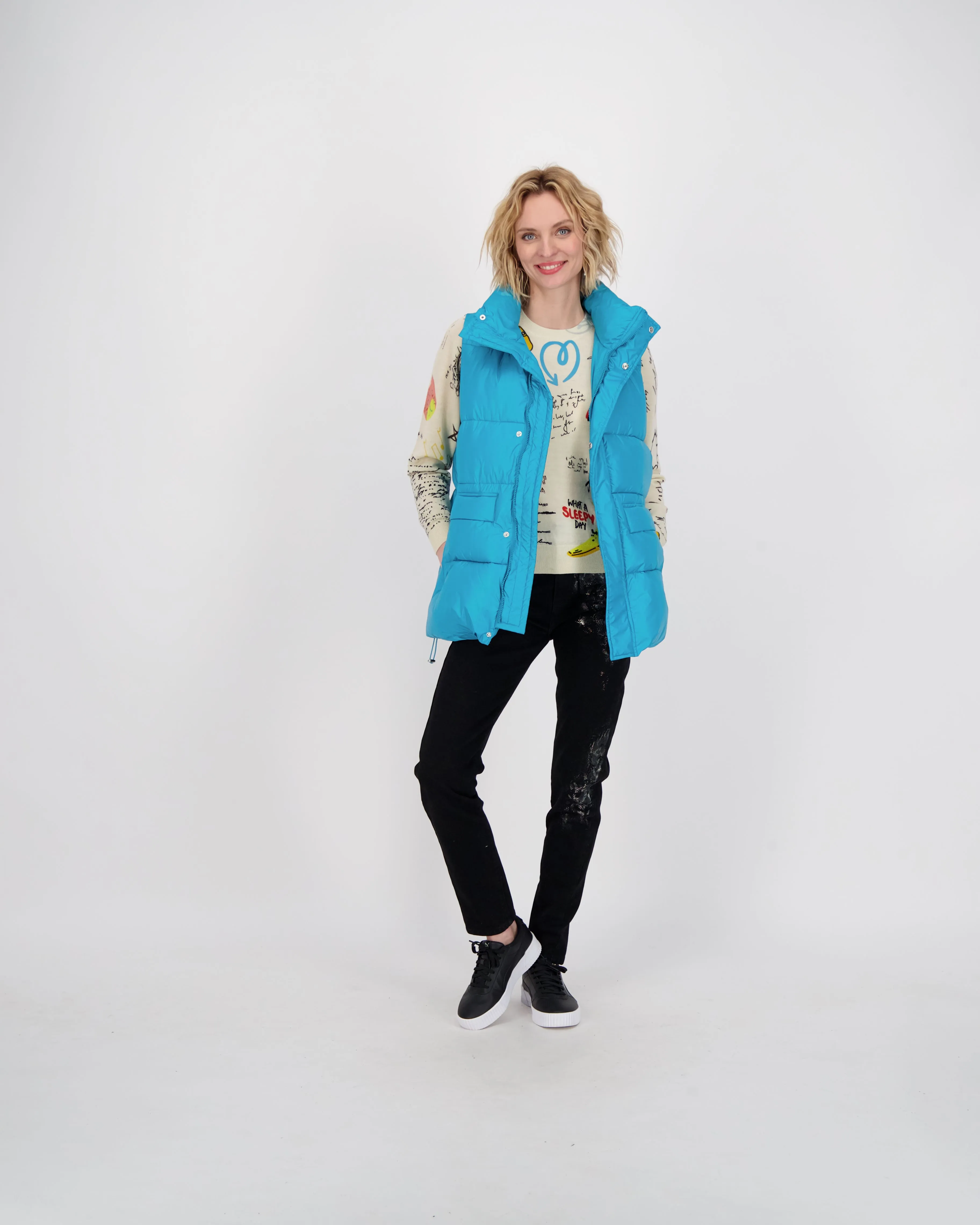 High Neck Puffer Vest