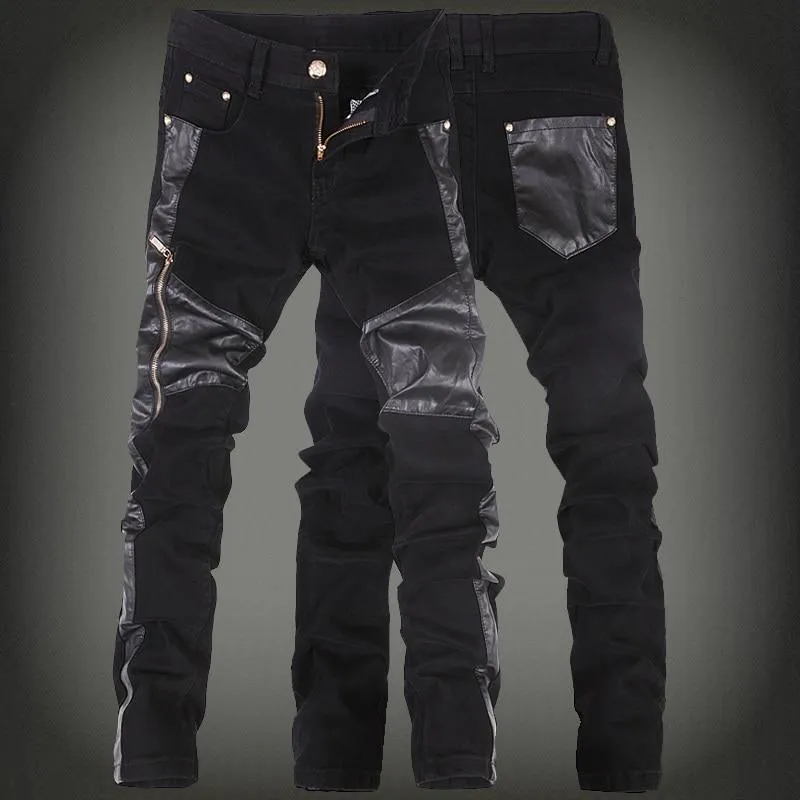 Hip Hop Leather Pants For Men