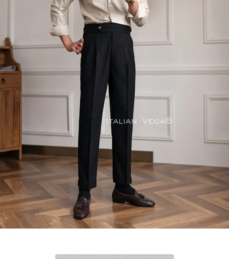 Italian Black Signature Formal Gurkha Pants by ITALIAN VEGA®