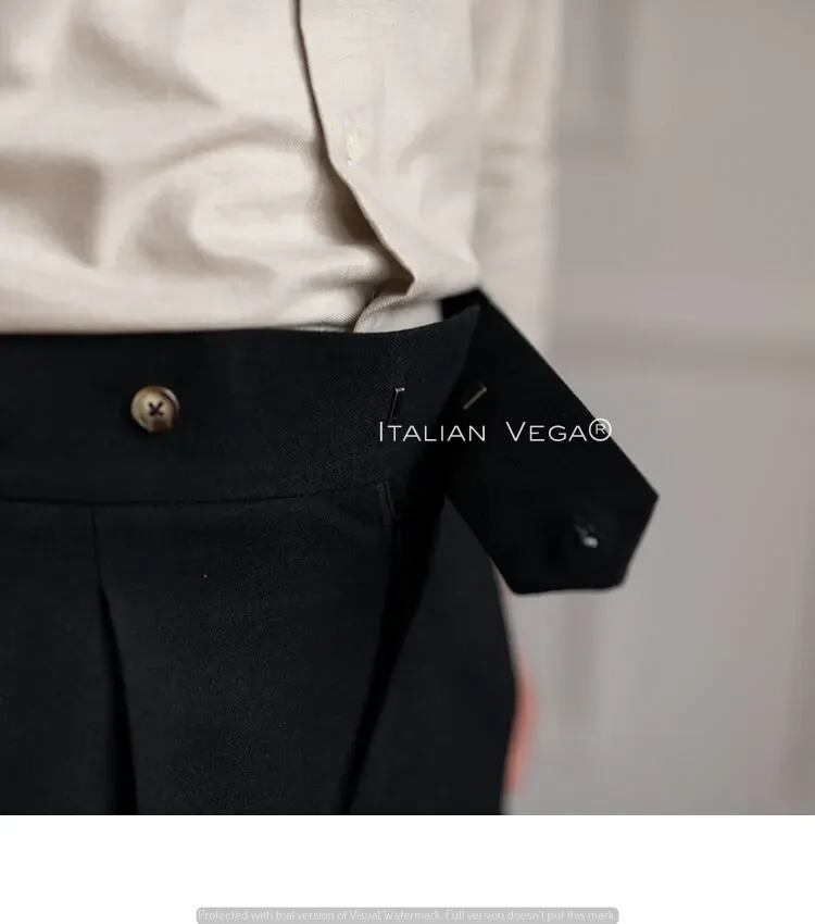 Italian Black Signature Formal Gurkha Pants by ITALIAN VEGA®