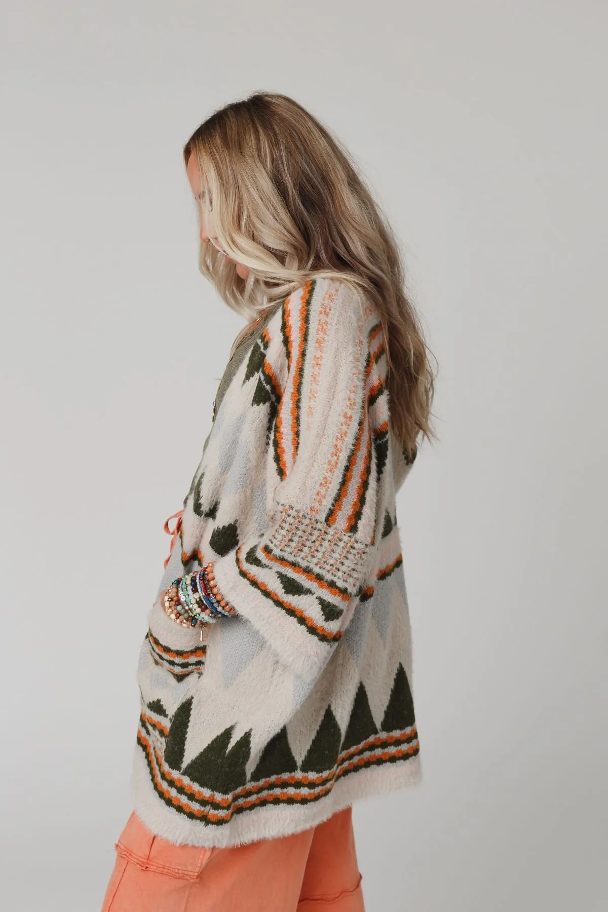 Keep It Up Oversized Cardigan - Olive