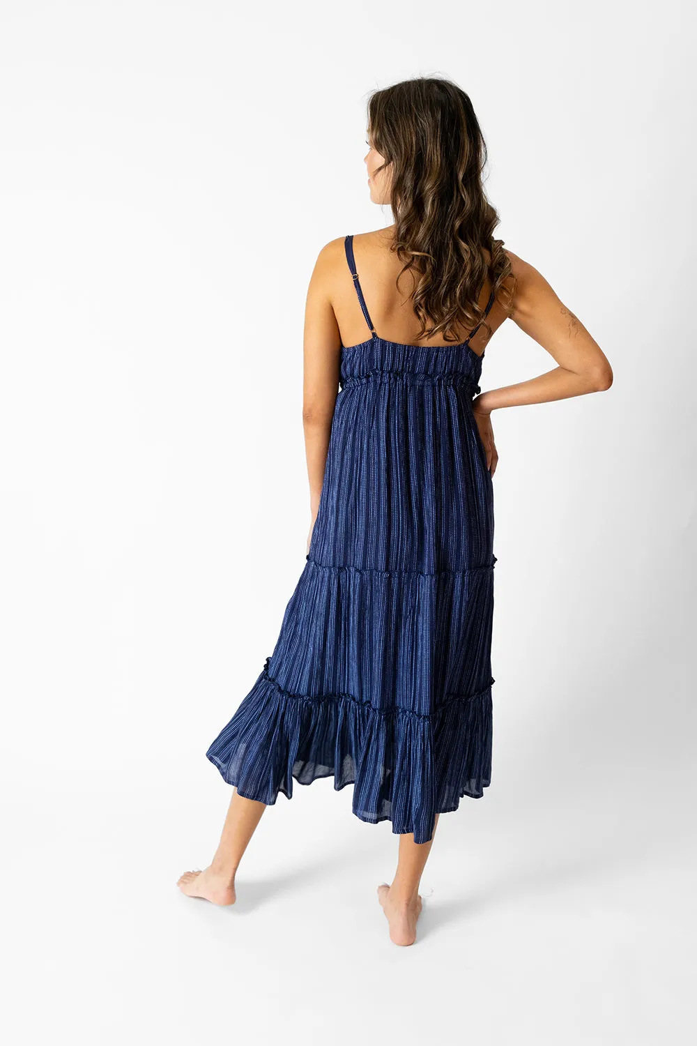 Marina Stripe Strappy Maxi Dress