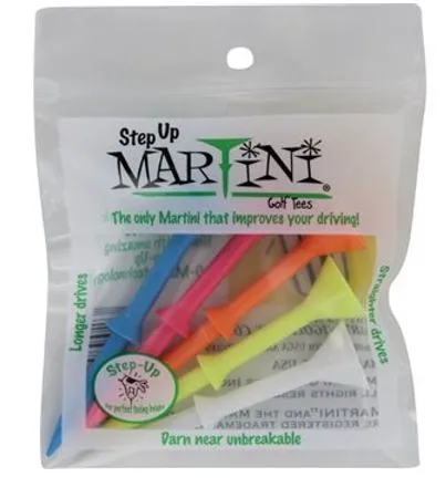 Martini Step Up Golf Tees (3 bag bundle = 15 tees total)