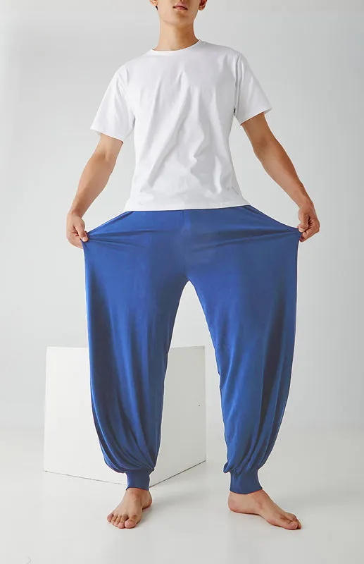 Men's modal thin style loose and comfortable wide leg pants