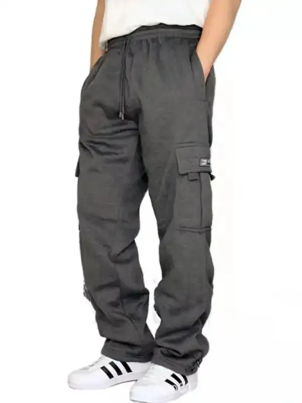 New sports and leisure loose foot multi-pocket tether men’s loose overalls trousers