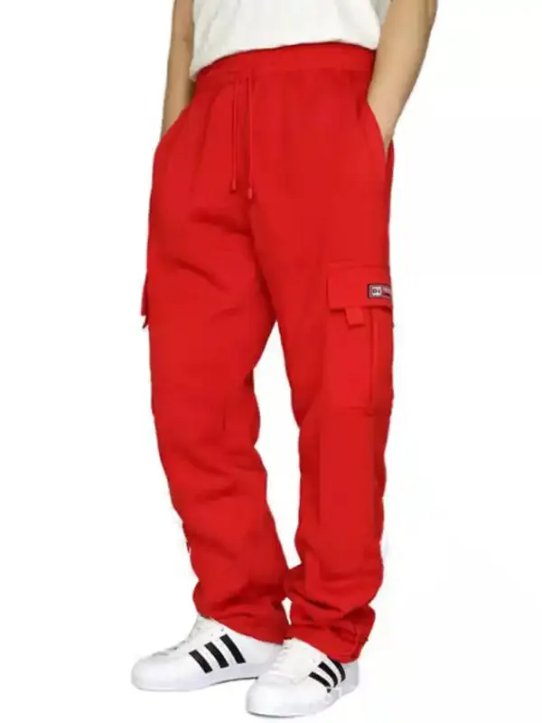 New sports and leisure loose foot multi-pocket tether men’s loose overalls trousers