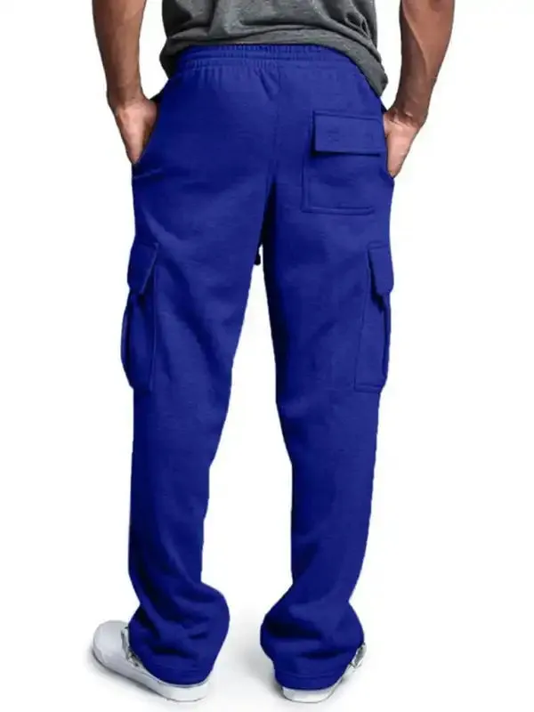 New sports and leisure loose foot multi-pocket tether men’s loose overalls trousers