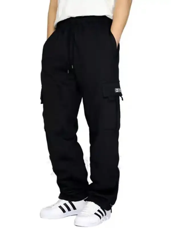 New sports and leisure loose foot multi-pocket tether men’s loose overalls trousers