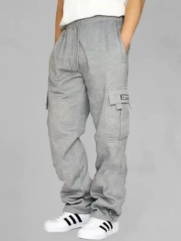 New sports and leisure loose foot multi-pocket tether men’s loose overalls trousers