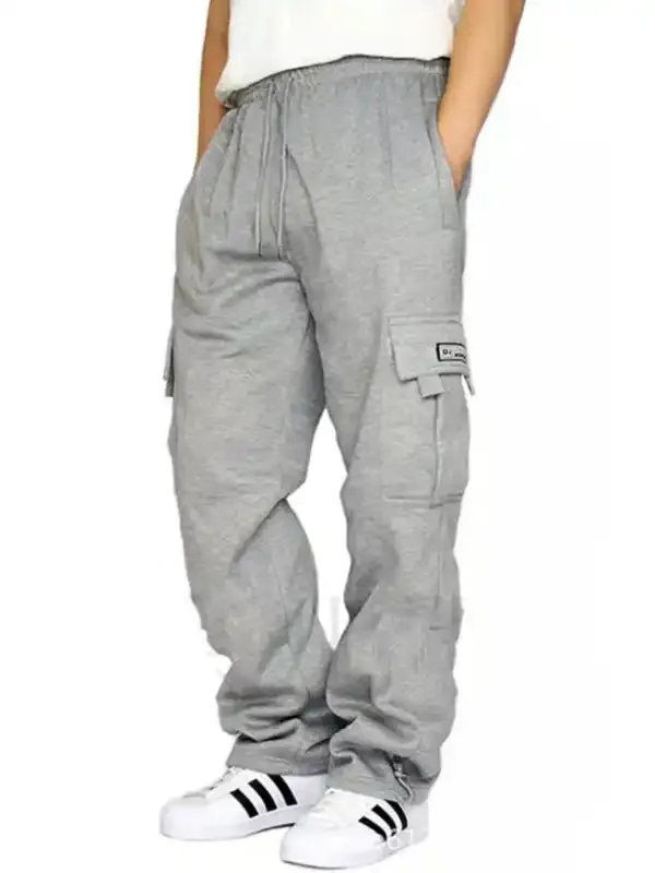 New sports and leisure loose foot multi-pocket tether men’s loose overalls trousers