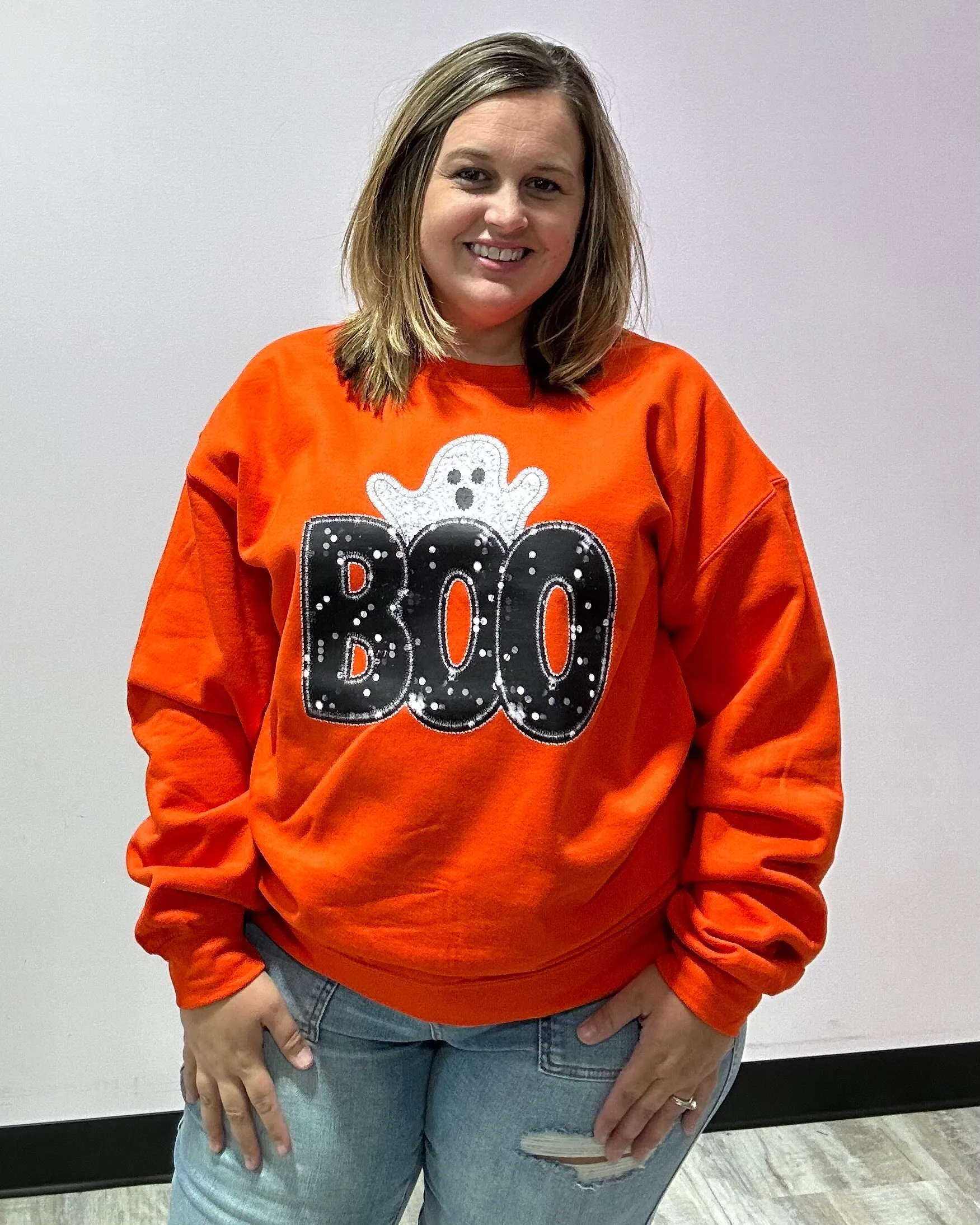 Orange Boo Crewneck