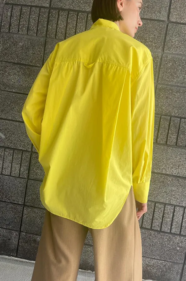 Oversized Tunic Shirt in Acid Yellow