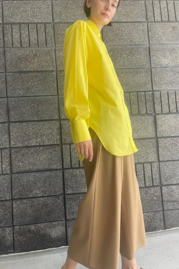 Oversized Tunic Shirt in Acid Yellow