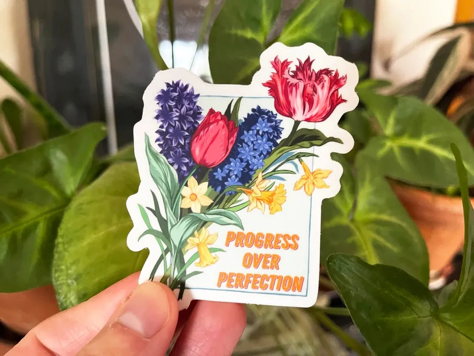 Progress Over Perfection Sticker