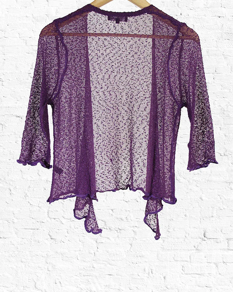 Purple Open Tie Cardigan