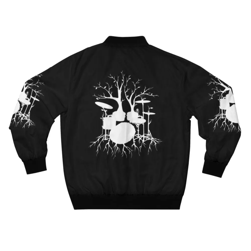 "Drum Tree" Bomber Jacket - Musical Nature Inspired Design