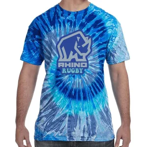 Rhino Rugby Tie Dye Blue Jerry Adult T Shirt