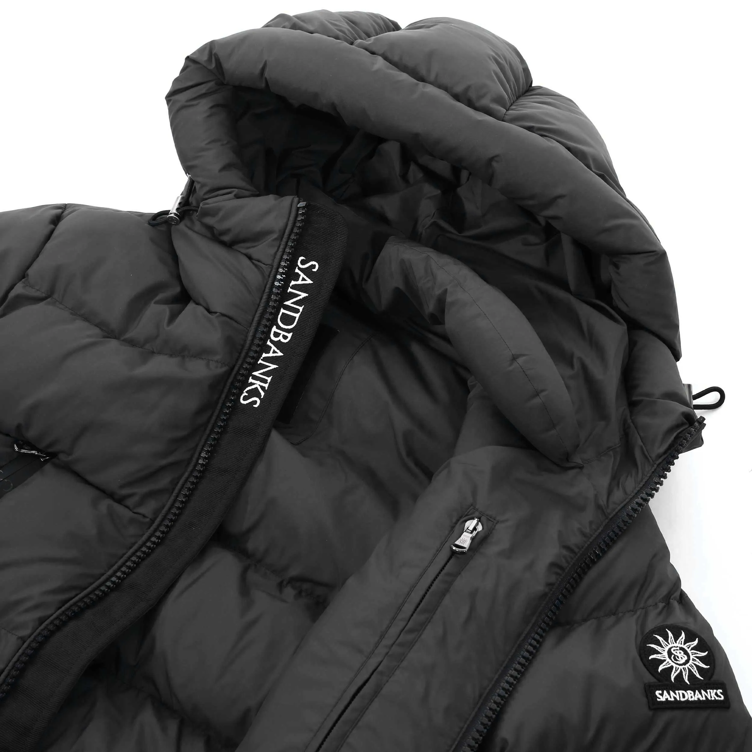 Sandbanks Ravine Mid Puffer Jacket in Black