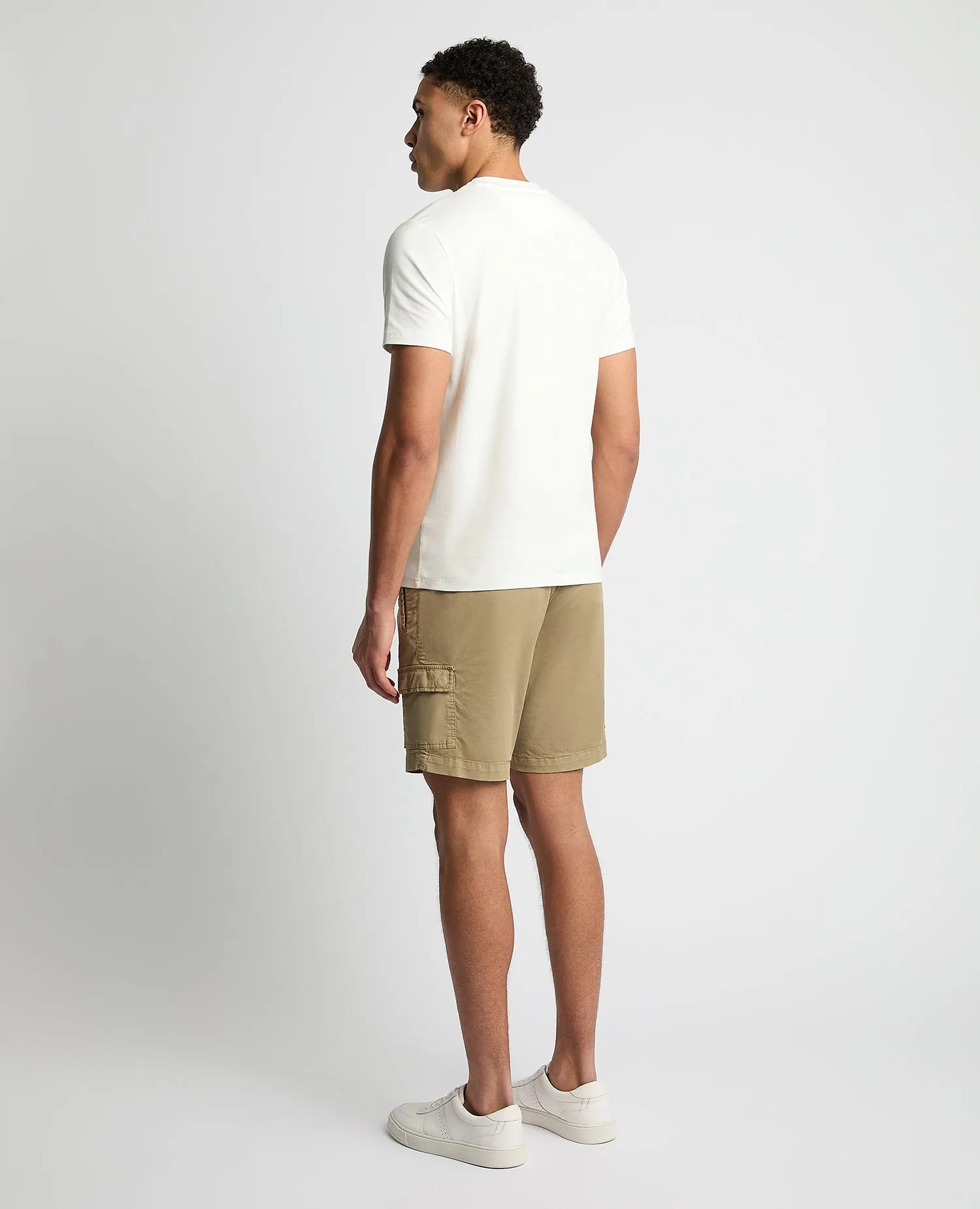 Slim Leg Cotton Stretch Cargo Shorts