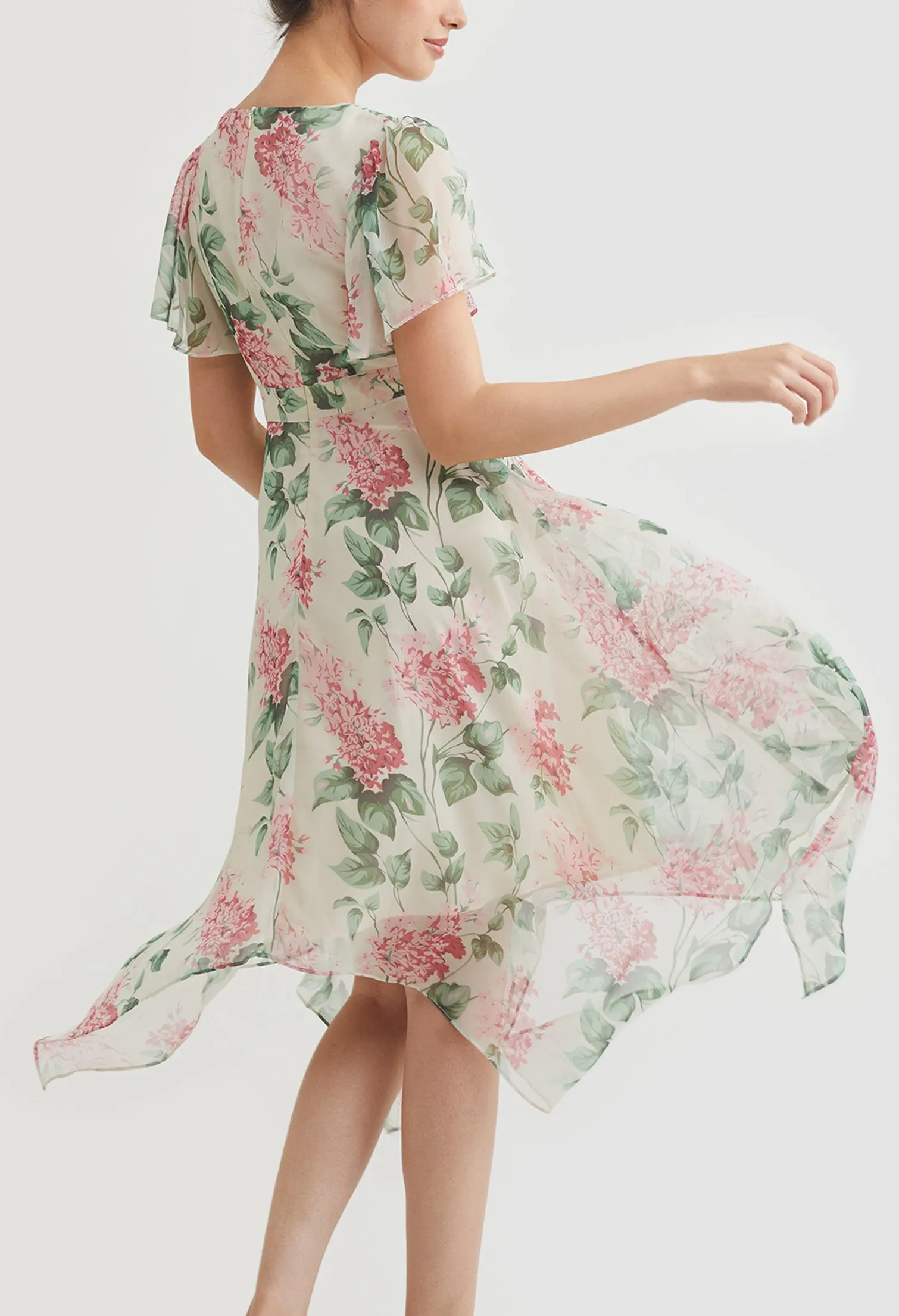 Sweetheart Floral Flowy Dress