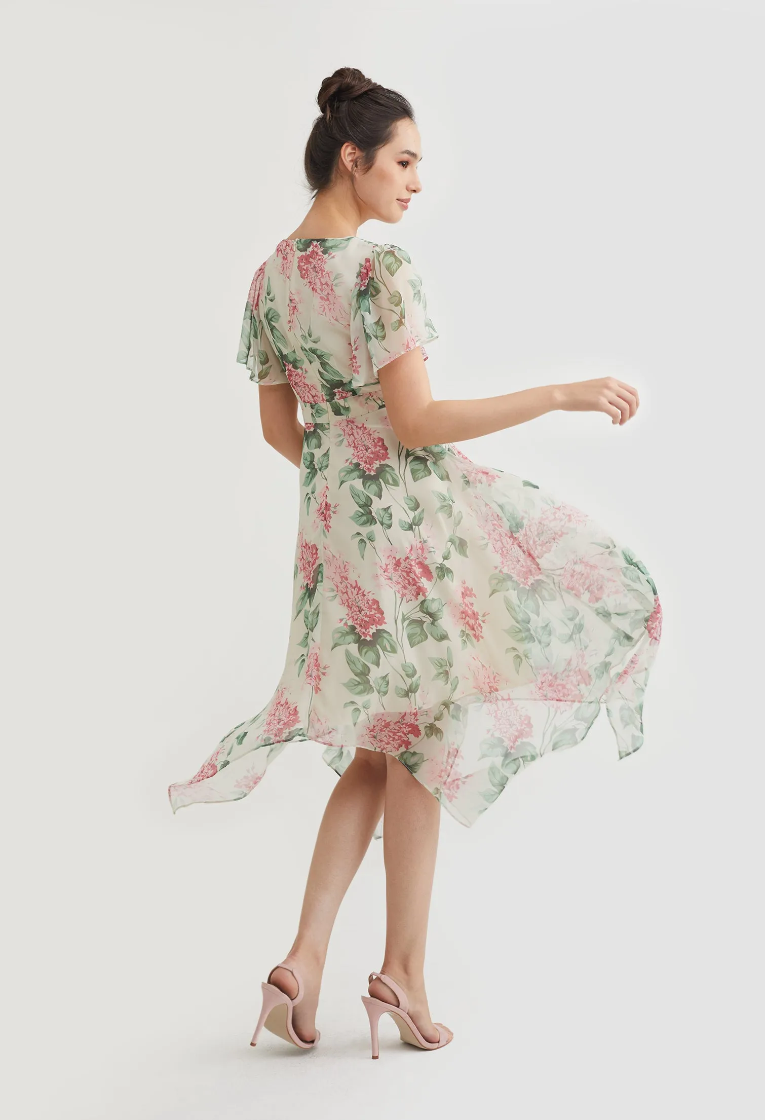 Sweetheart Floral Flowy Dress