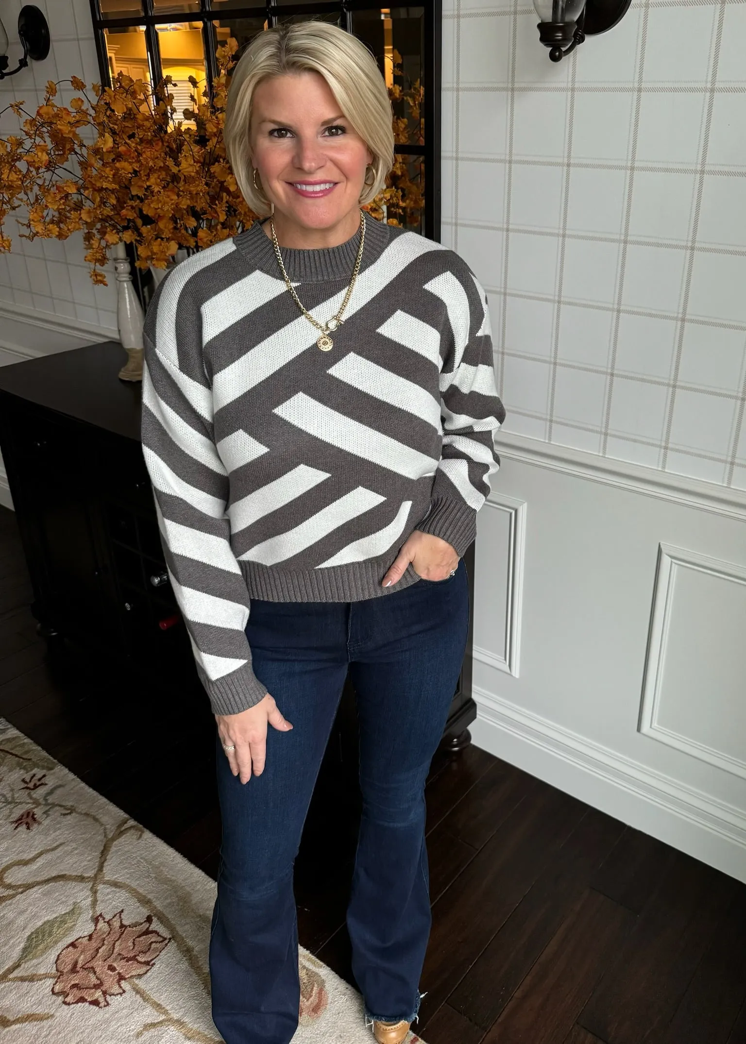 Taxodium Striped Sweater