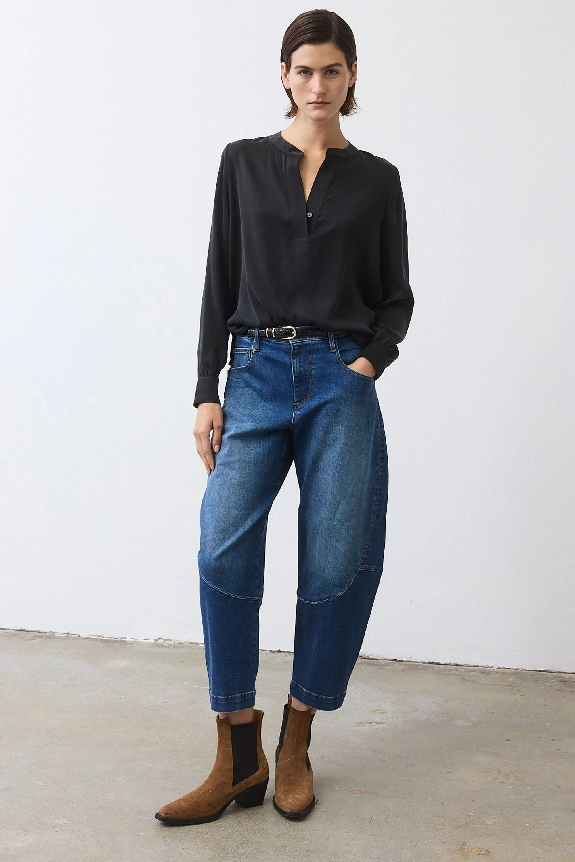 The Petite Denim Wide-ish Pants