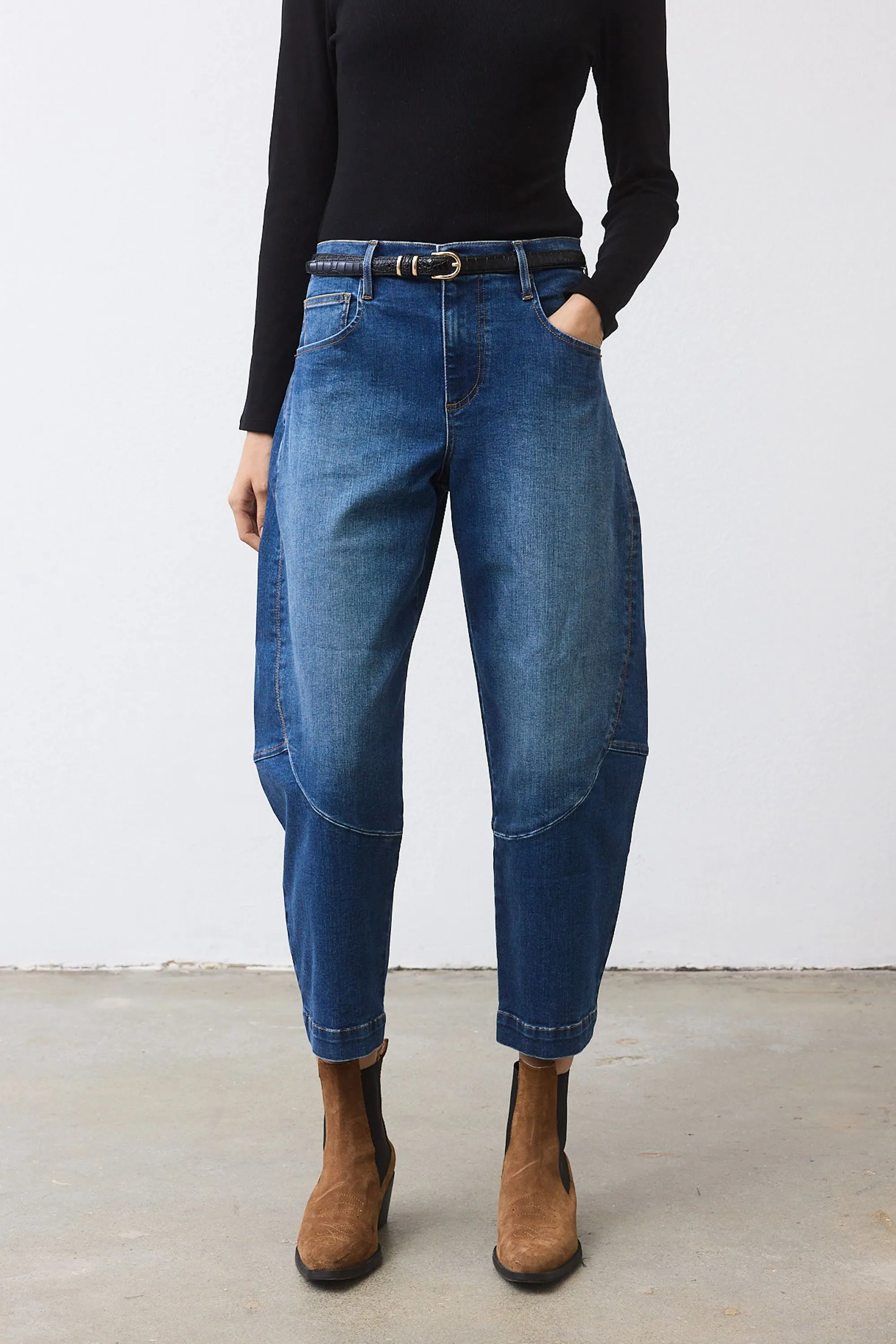 The Petite Denim Wide-ish Pants